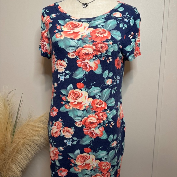 Tunic style navy dress - Picture 2 of 6